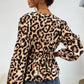Leopard Puff Sleeve Blouse
