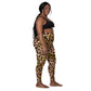 Cheetah Print Crossover leggings with pockets