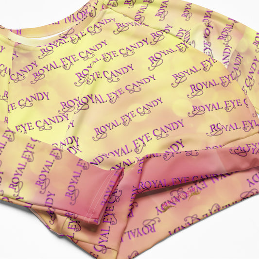 Royal Eye Candy Monogram long-sleeve crop (Purple&Gold)