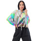 Abstract Colors Cropped Windbreaker